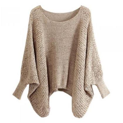 Sweater With Batwing Sleeves on Luulla