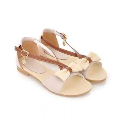 bow tie sandals flat