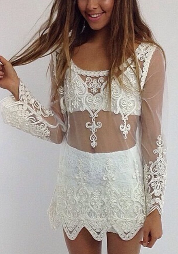 lace hippie dress