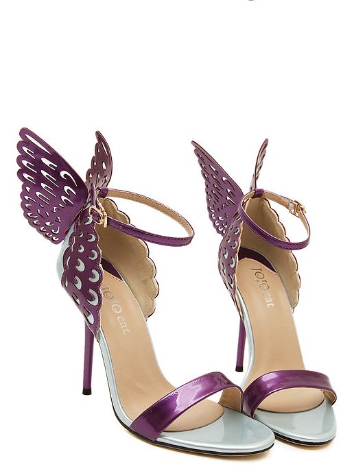 purple butterfly shoes
