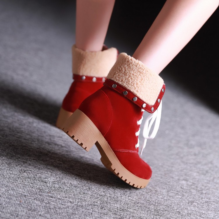 lace up boots red laces