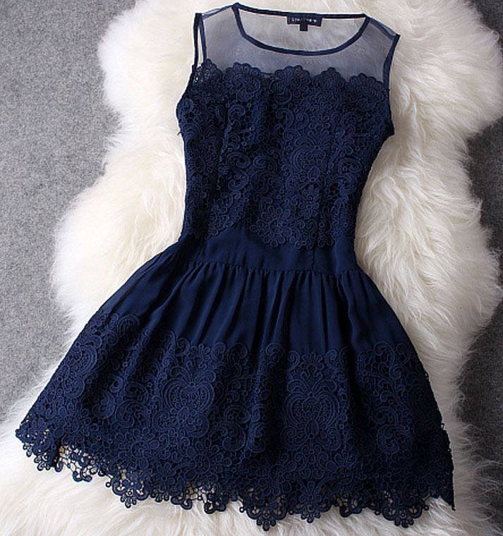 dark blue sundress
