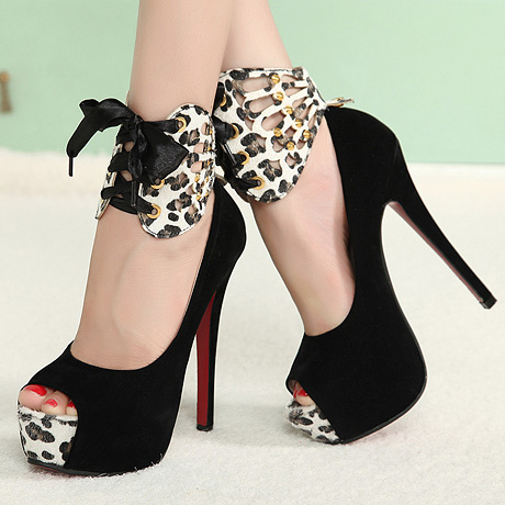 black and leopard shoes