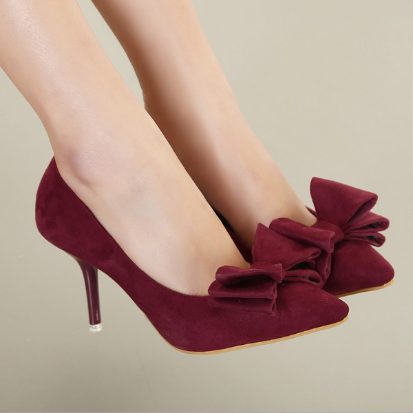 Suede Pointed-toe Stiletto..
