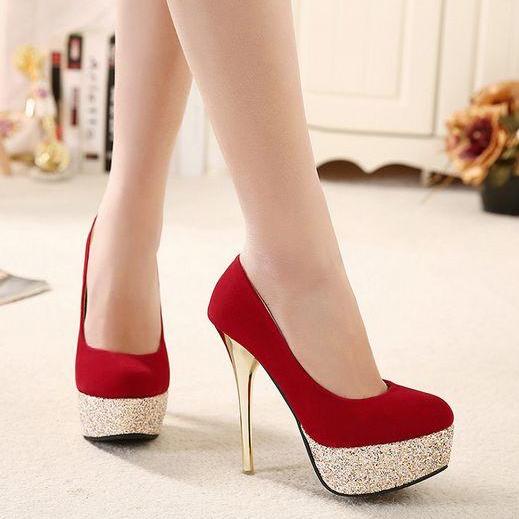 Gorgeous Red High Heels Fashion Shoes on Luulla