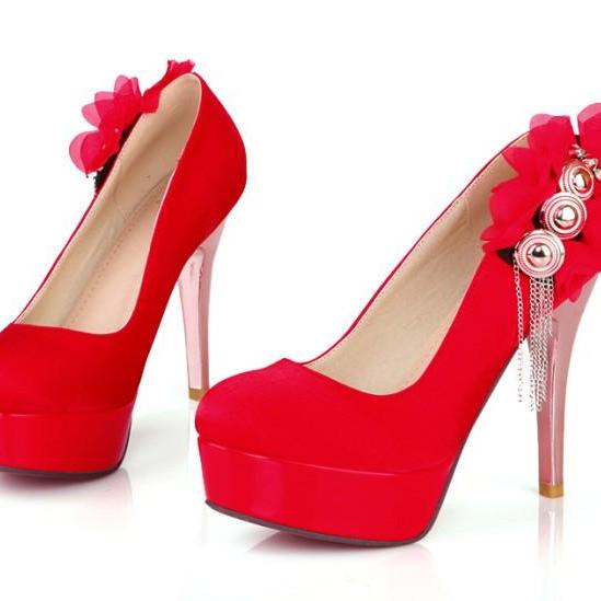 Diamond Design Platform High Heel Shoes In 3 Colors on Luulla
