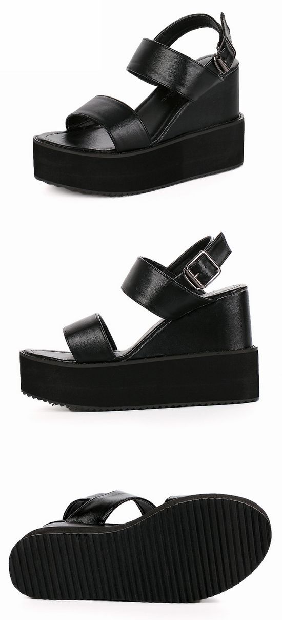black peep toe sandals