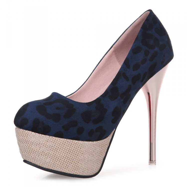 blue cheetah print heels